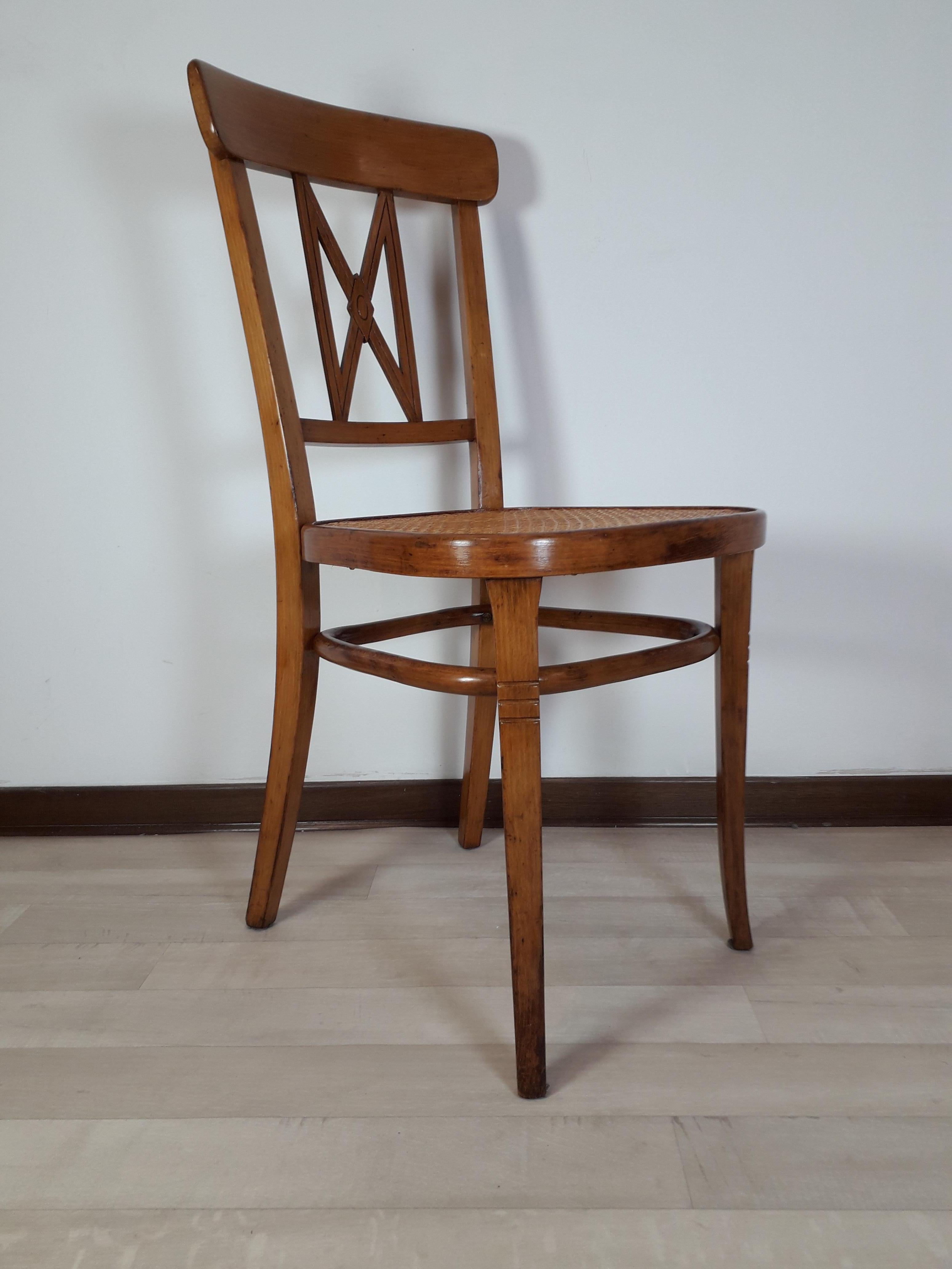 Nobiliary Dining Chair of Thonet from Wiener Werkstaette In Excellent Condition For Sale In Mariano Del Friuli, GO