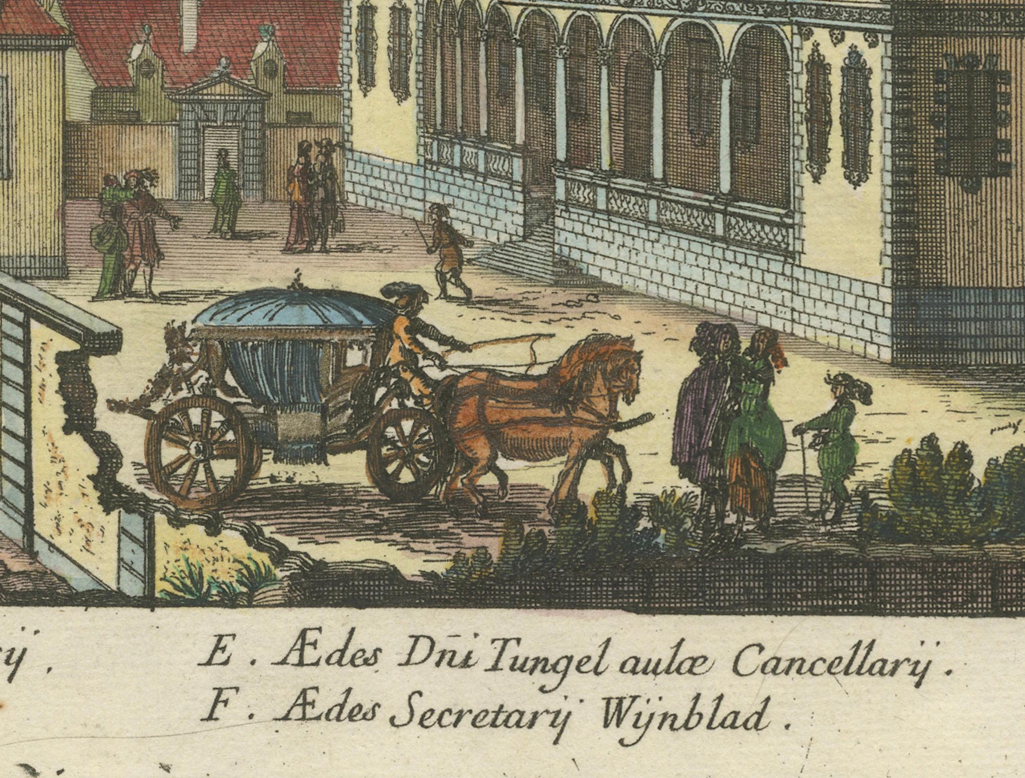 Papier Noble au-dessus : La propriété de la Gardie à Stockholm telle qu'invisée par Jean Marot, 1670 en vente