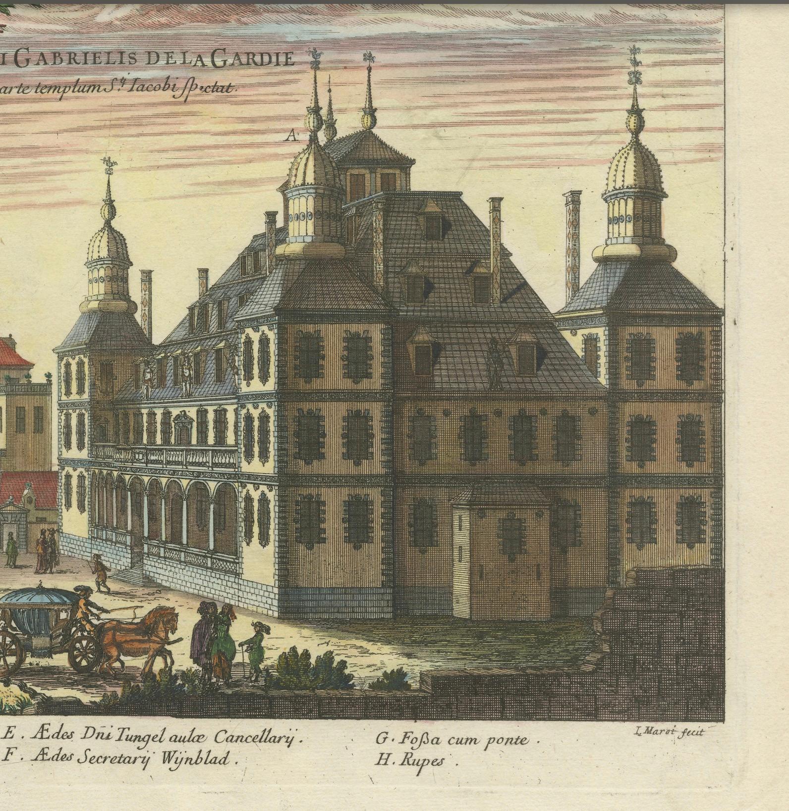Noble Abode: The la Gardie Estate in Stockholm as Envisioned by Jean Marot, 1670 For Sale 1