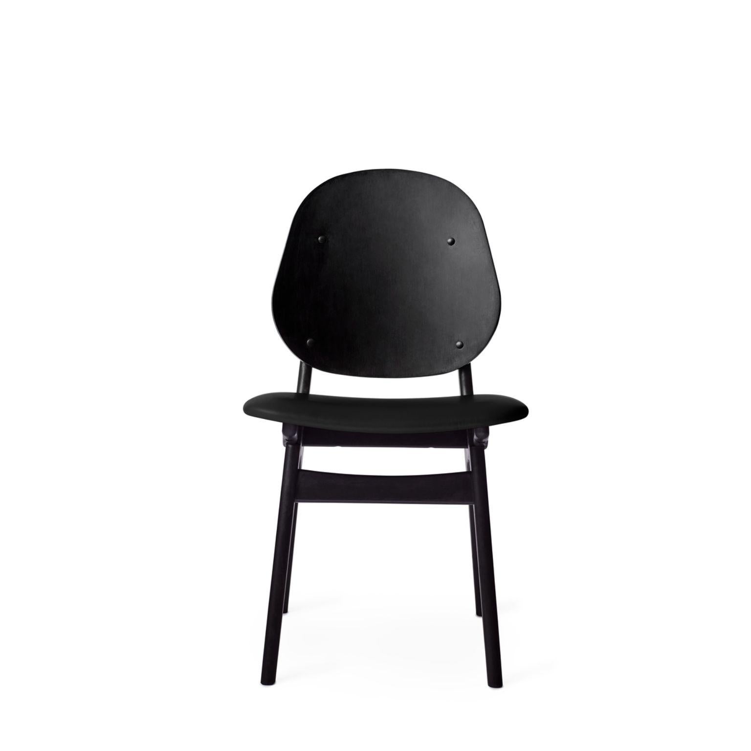 Noble chair Black Lacquered Beech Black by Warm Nordic
Dimensions: D55 x W47 x H 85 cm
Material: Black lacquered solid beech, Veneer seat and back, Textile or leather upholstery.
Weight: 7.5 kg
Also available in different colors and