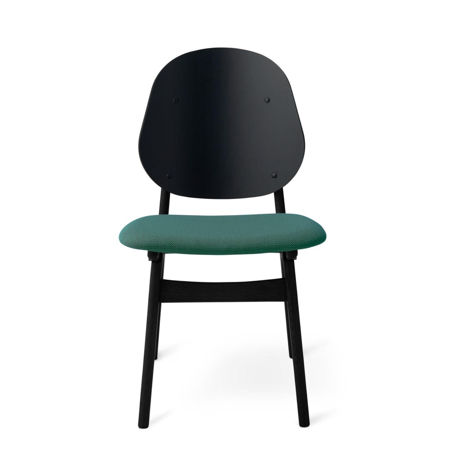 Noble chair black lacquered beech hunter green by Warm Nordic
Dimensions: D55 x W47 x H 85 cm
Material: Black lacquered solid beech, Veneer seat and back, Textile or leather upholstery.
Weight: 7.5 kg
Also available in different colours and