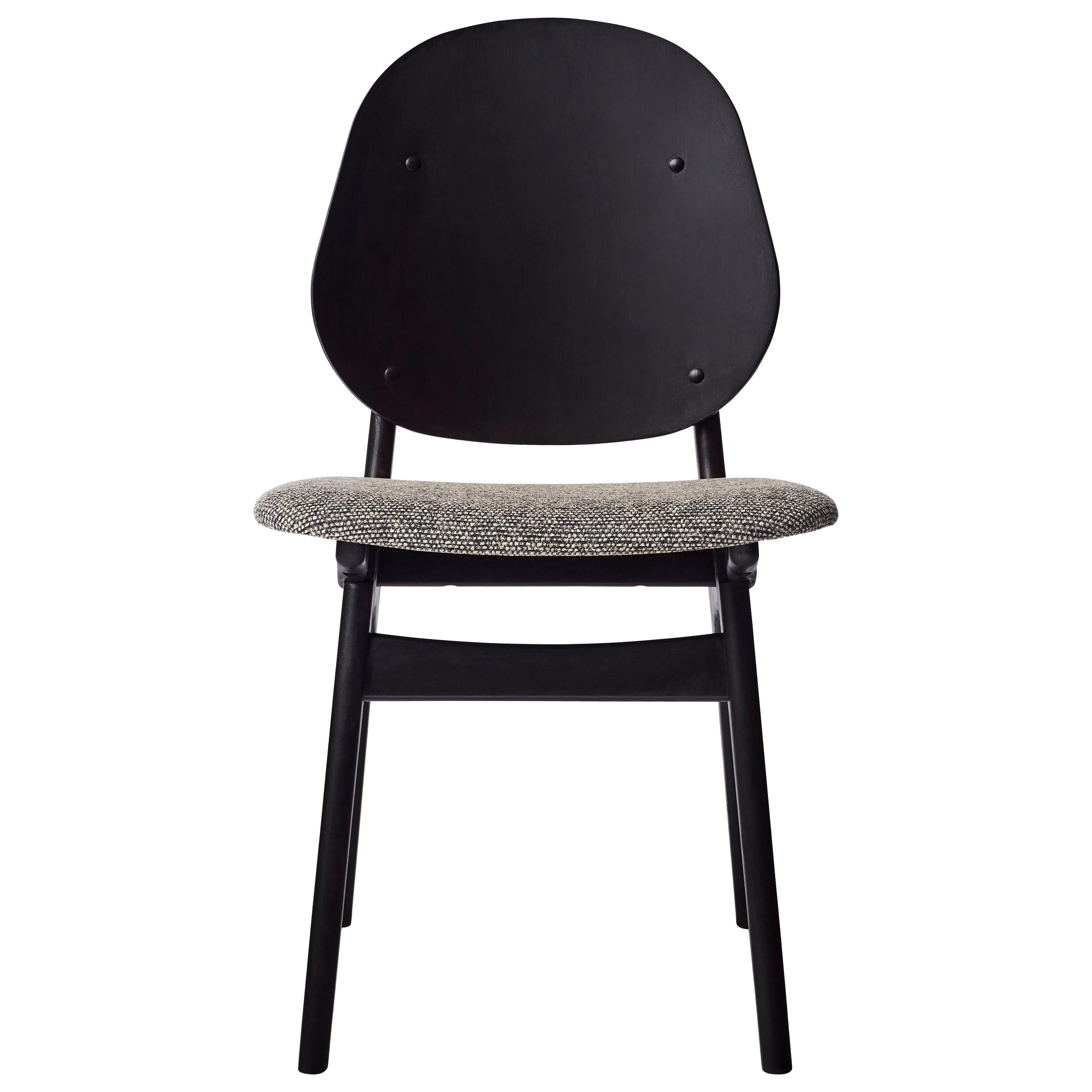 For Sale: Black (Savanna 152) Noble Chair in Black Beech with Upholstery, by Arne Hovmand-Olsen