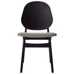 Noble Chair in Black Beech with Upholstery, by Arne Hovmand-Olsen