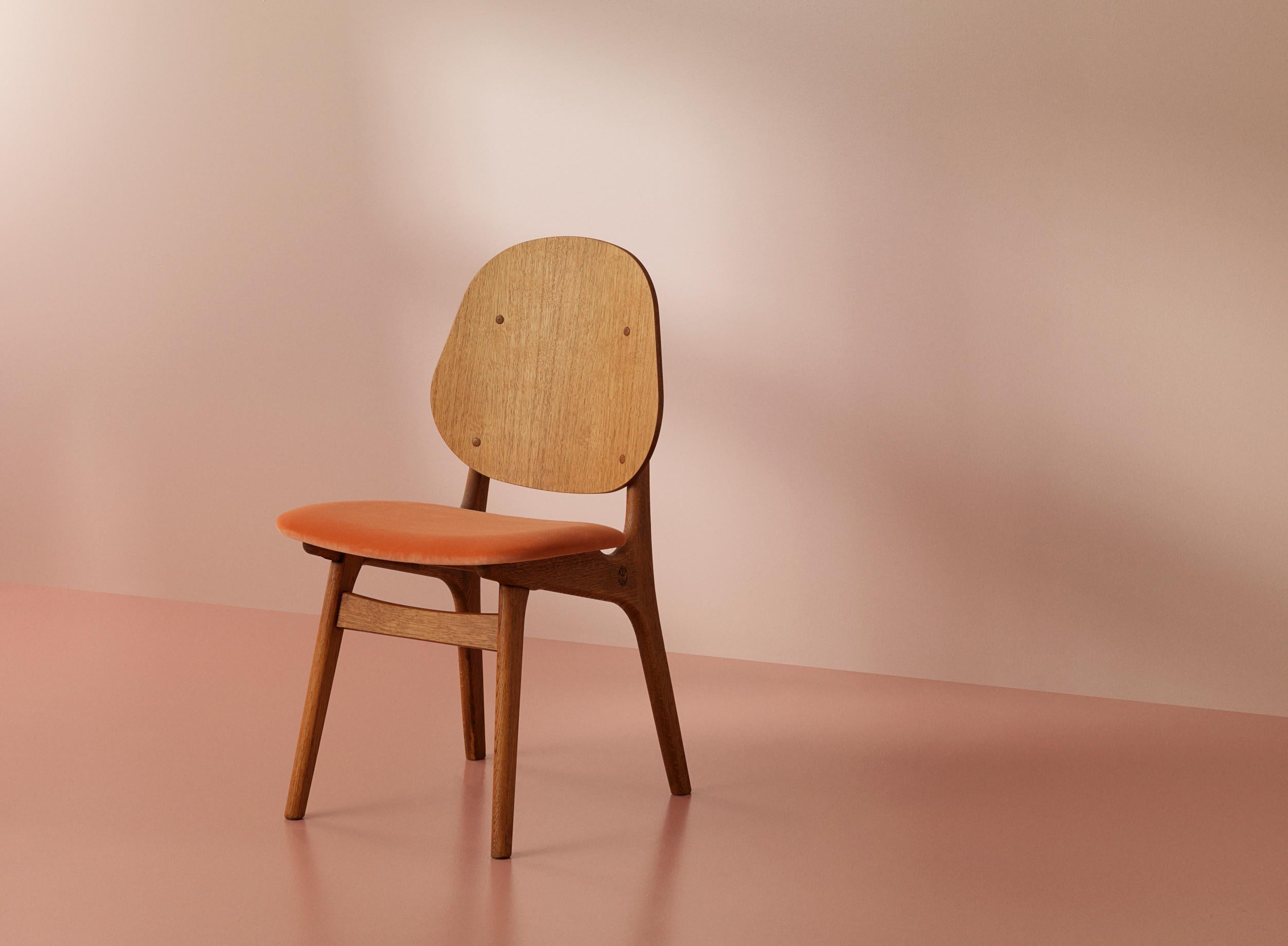 Noble Chair in Teak Oak with Upholstery, by Arne Hovmand-Olsen from Warm Nordic For Sale 13