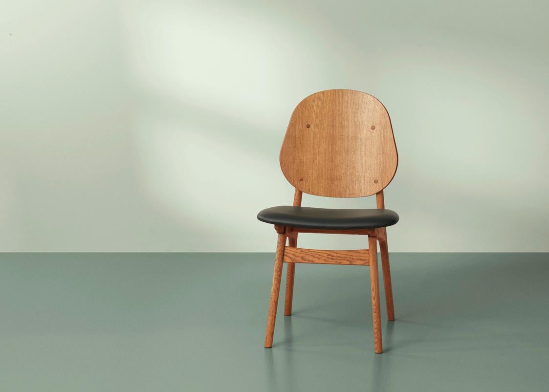 Chaise noble en chêne teck avec rembourrage:: par Arne Hovmand-Olsen de Warm Nordic en vente 15