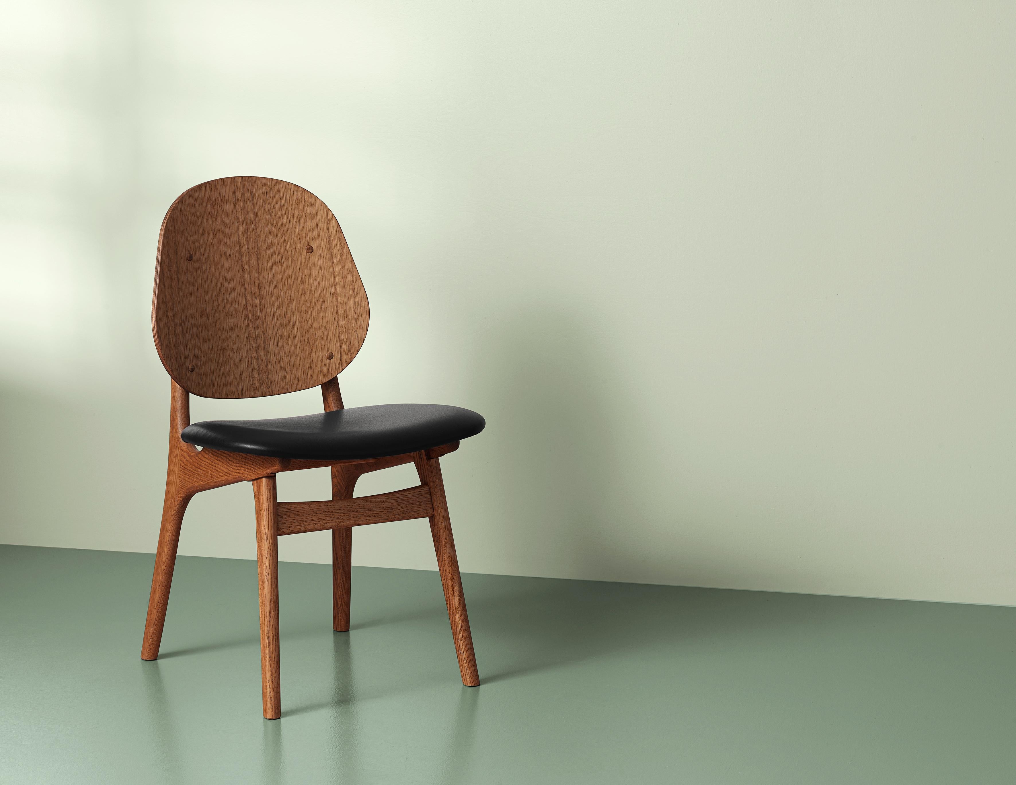 Noble Chair in Teak Oak with Upholstery, by Arne Hovmand-Olsen from Warm Nordic For Sale 17