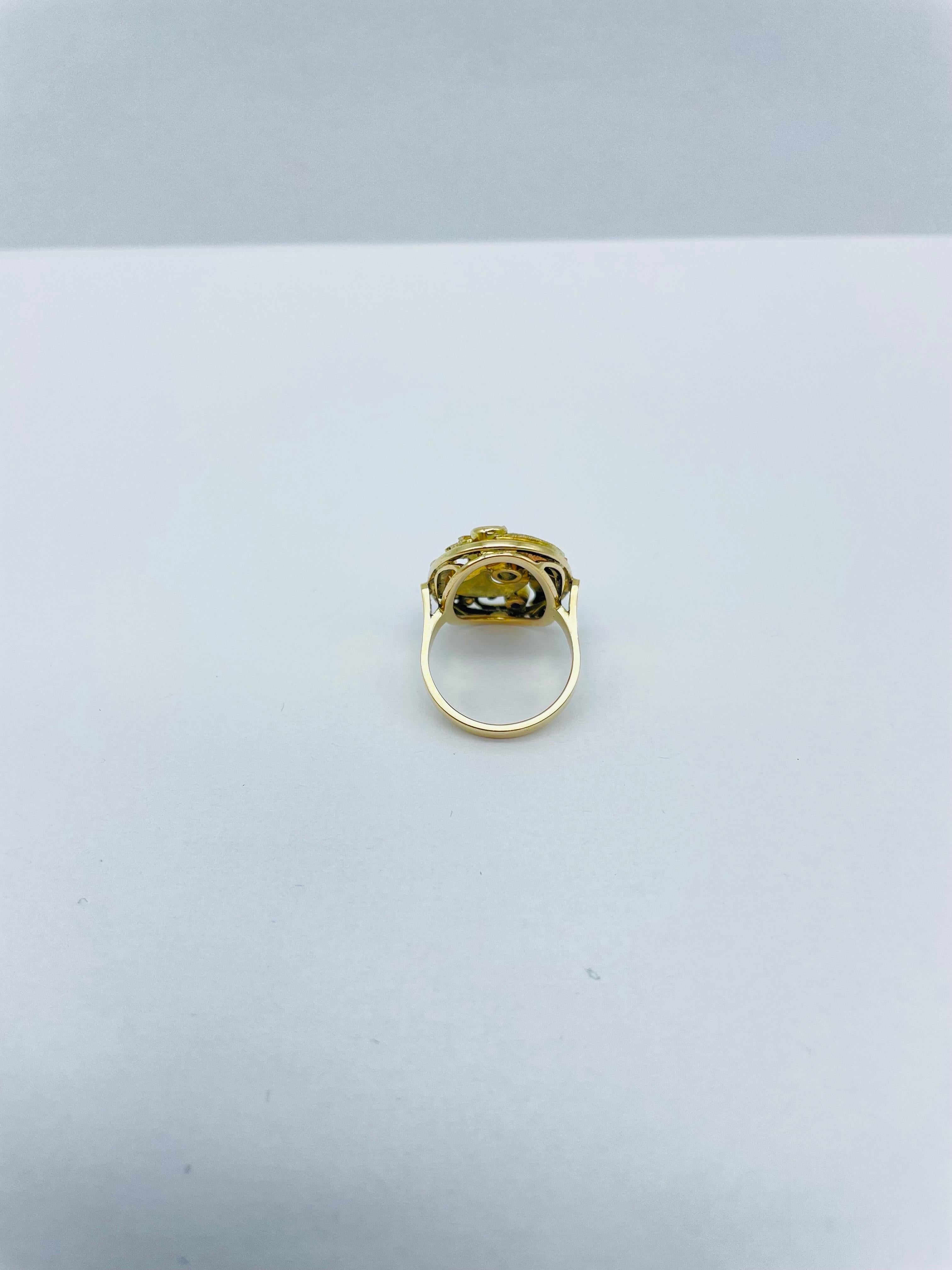 Noble Cocktail Ring/Garden Ring 14k Gold Ring For Sale 1