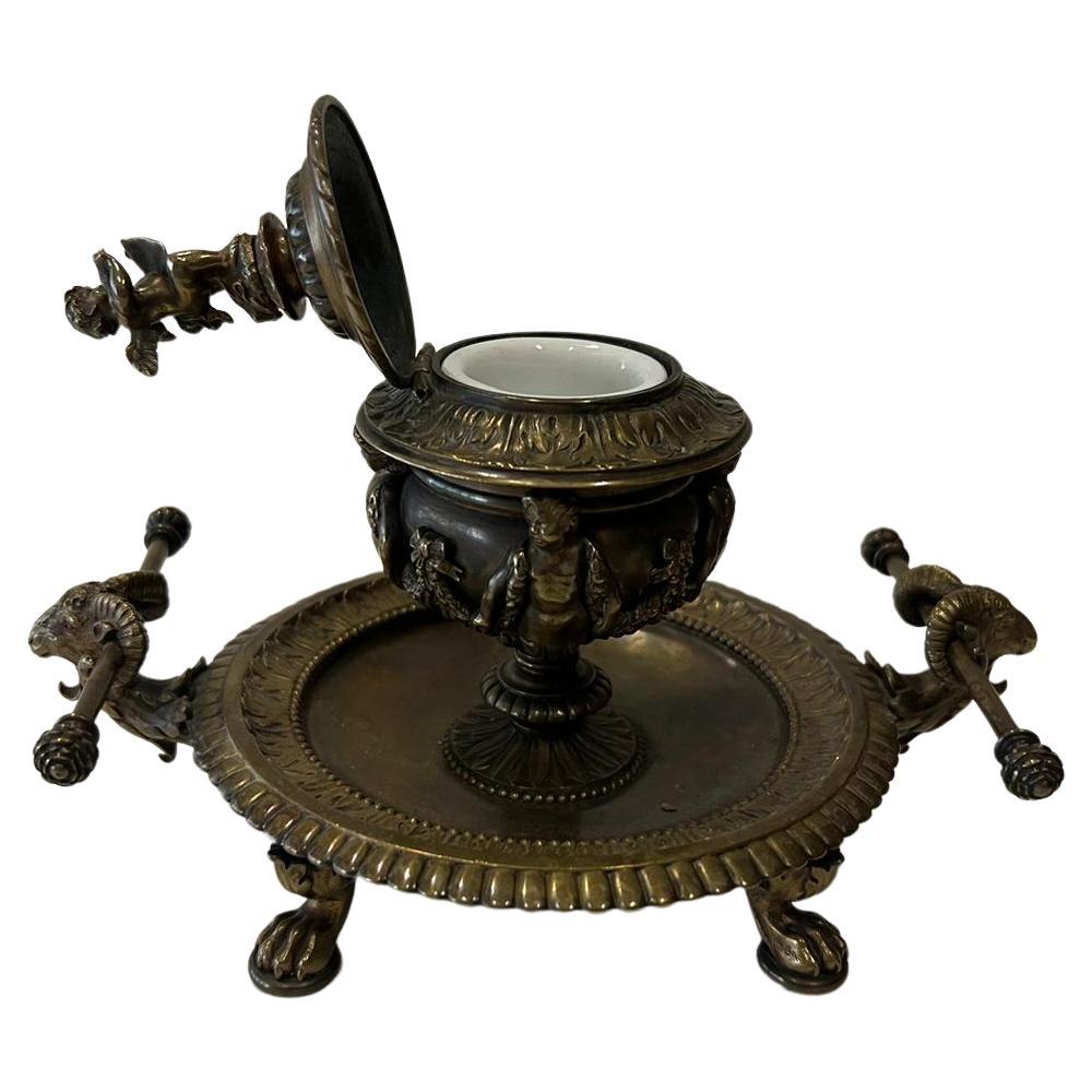 Noble Desk Set Antique Solid Brass, 1870 For Sale 1