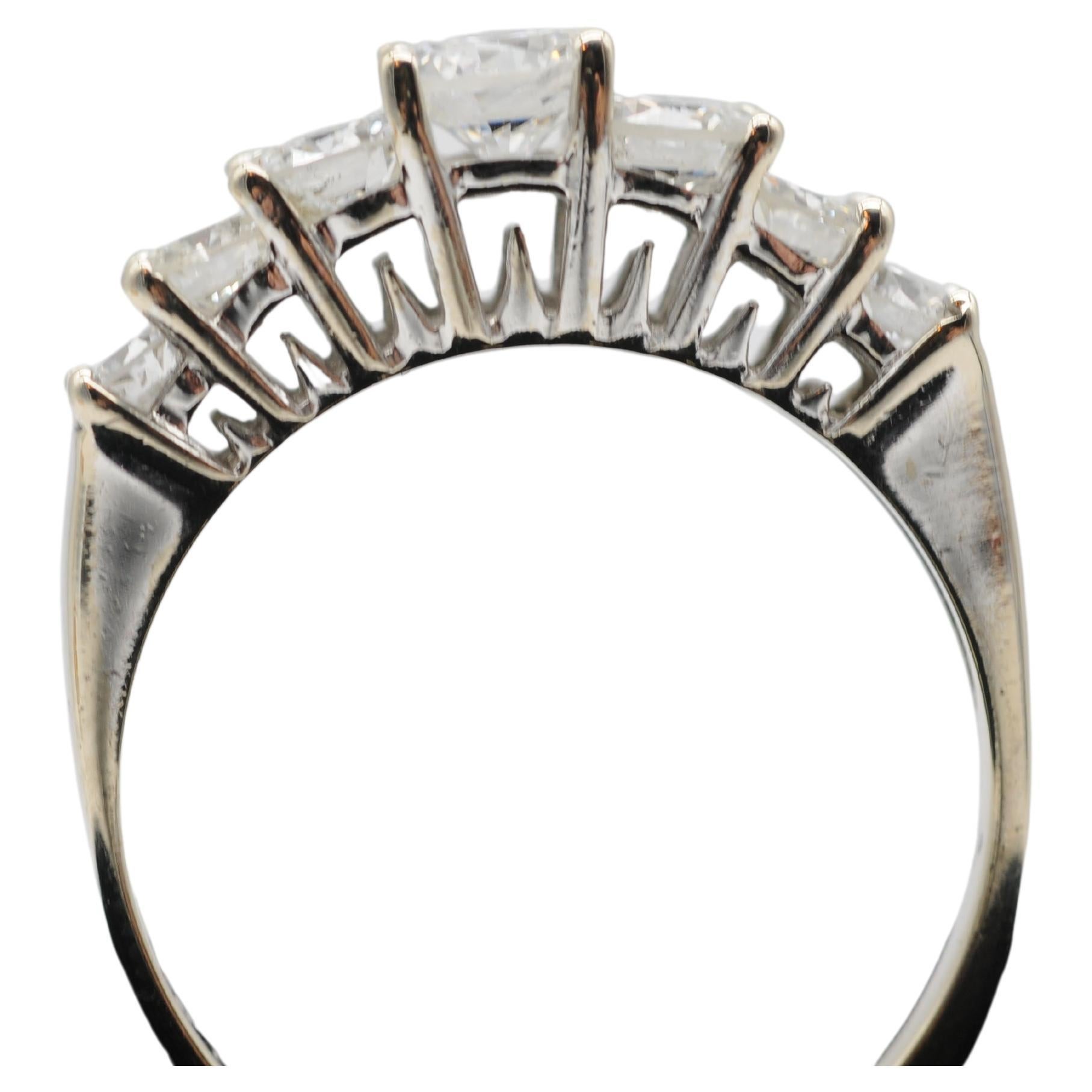Aesthetic Movement Noble diamond brilliant band ring in 14k whitegold  For Sale