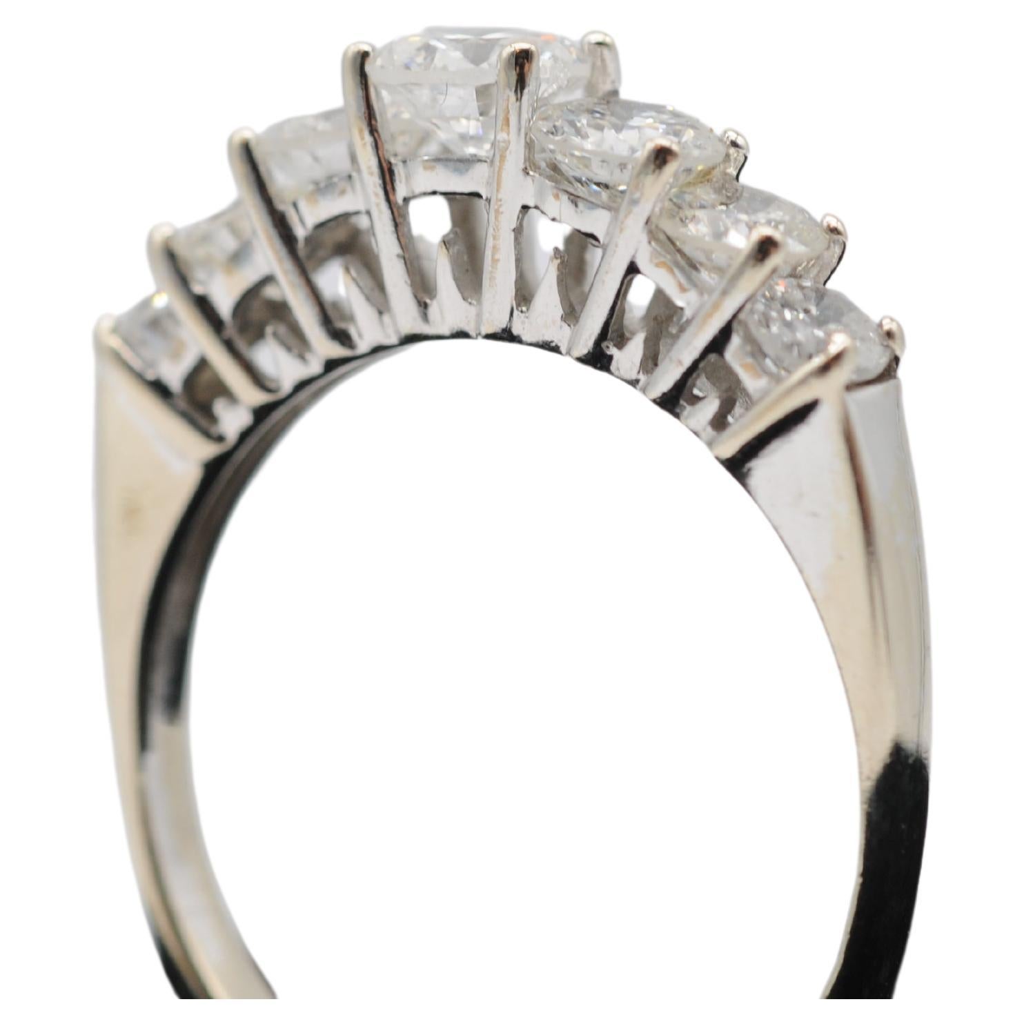Brilliant Cut Noble diamond brilliant band ring in 14k whitegold  For Sale