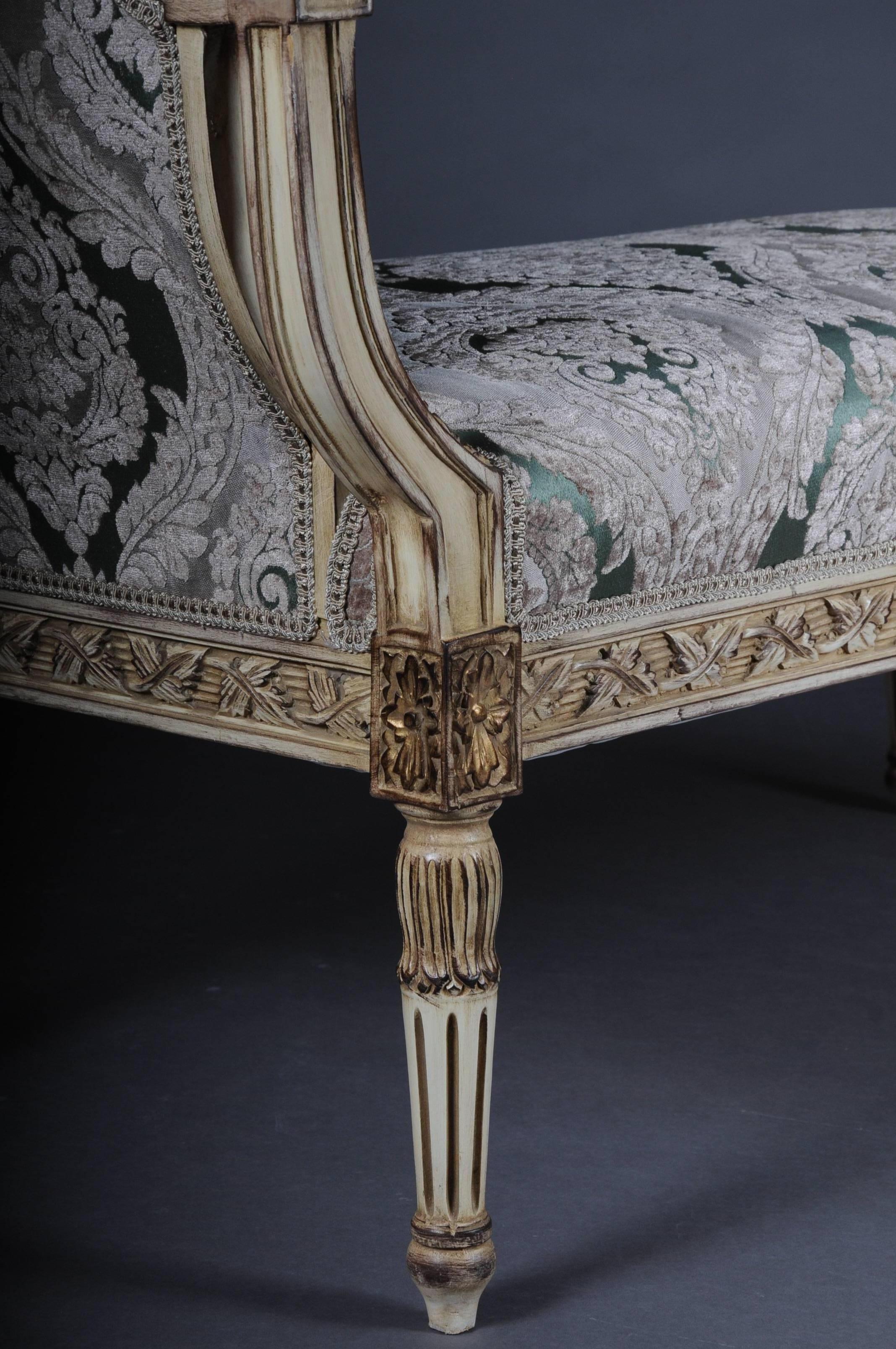 Sculpté à la main Banc français Noble, Gondola en Louis Seize xvi en vente
