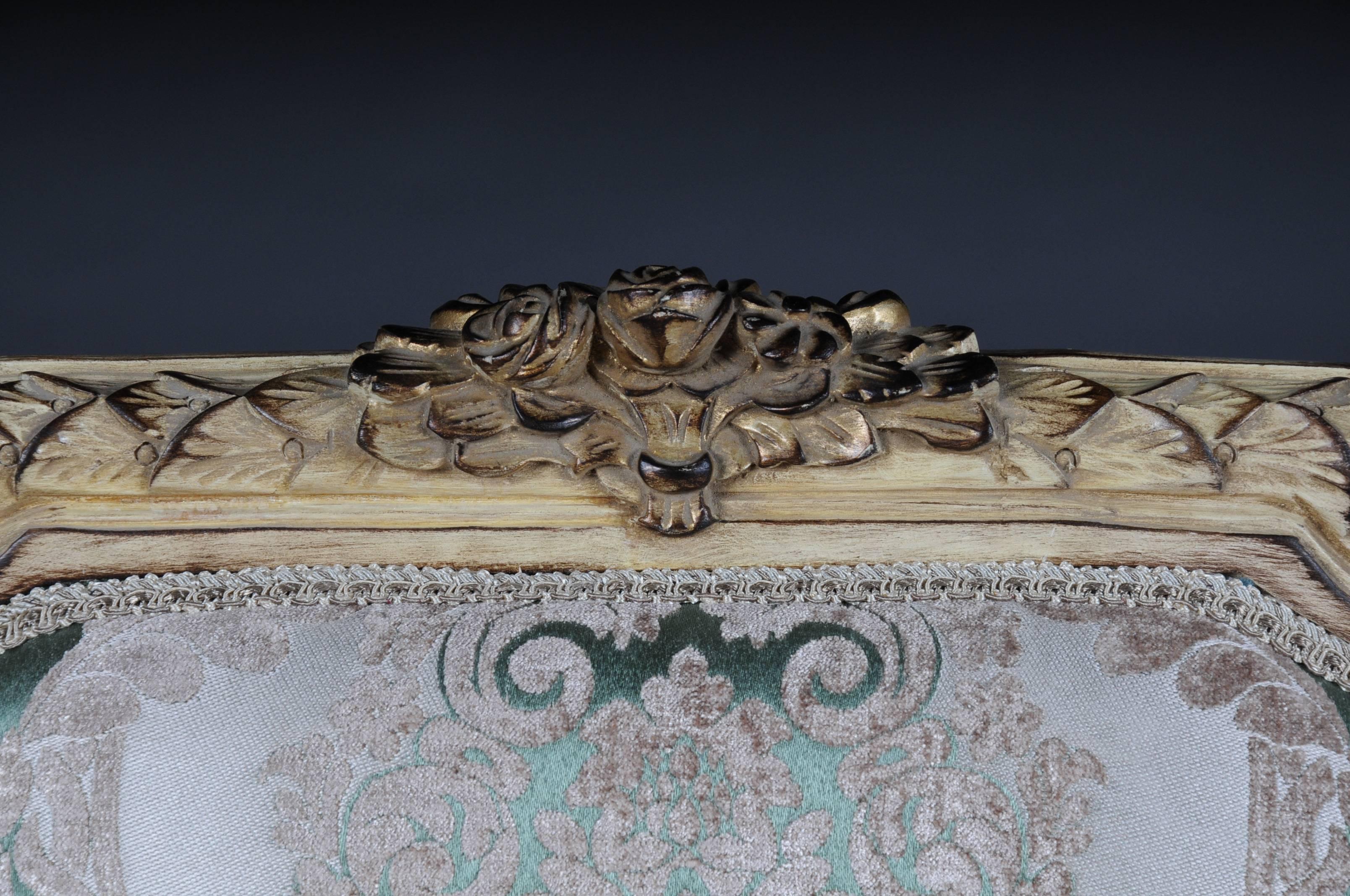 Tissu d'ameublement Banc français Noble, Gondola en Louis Seize xvi en vente
