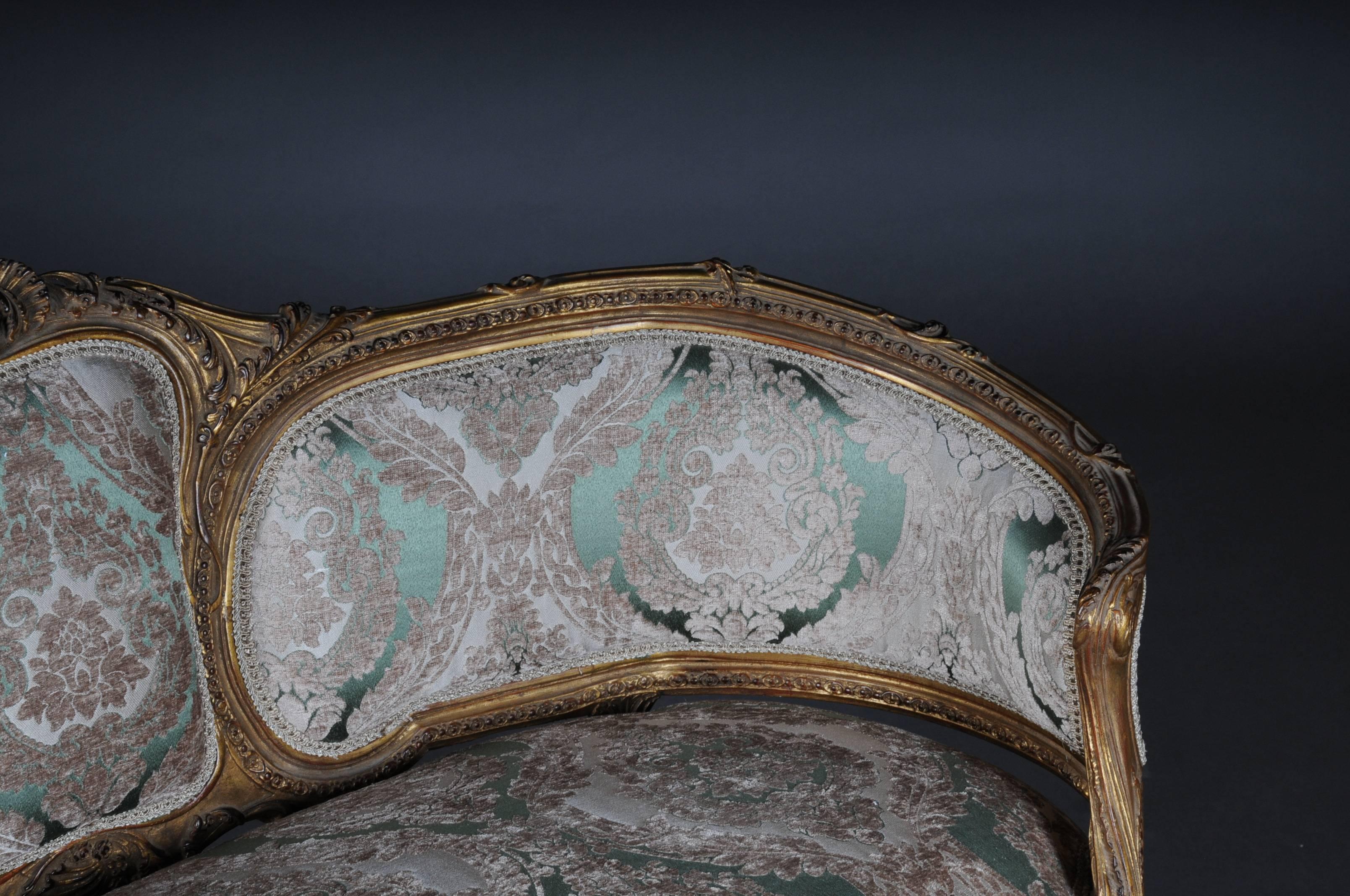 Tissu d'ameublement Noble Canapé Français, Canapé en Louis XV en vente