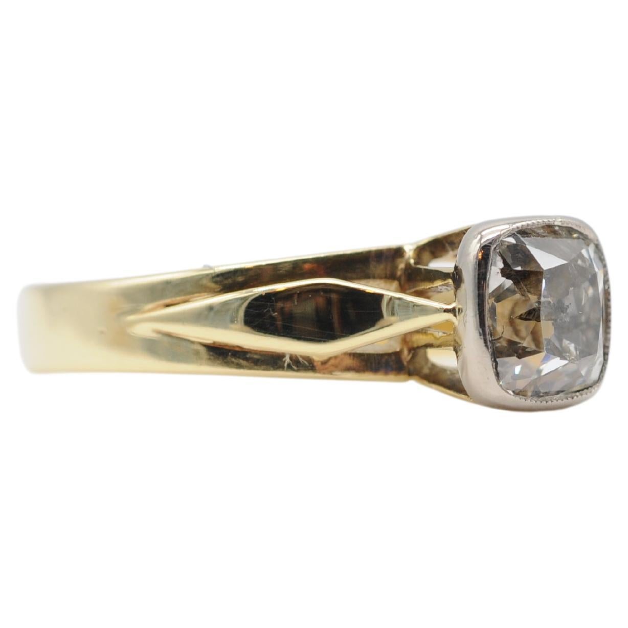 Enter the world of majesty with this antique German 14k yellow gold ring featuring a beautiful old-fashioned design. This ring is over a hundred years old, a testament to the craftsmanship of the past. Crafted by an old German goldsmith, this 14k