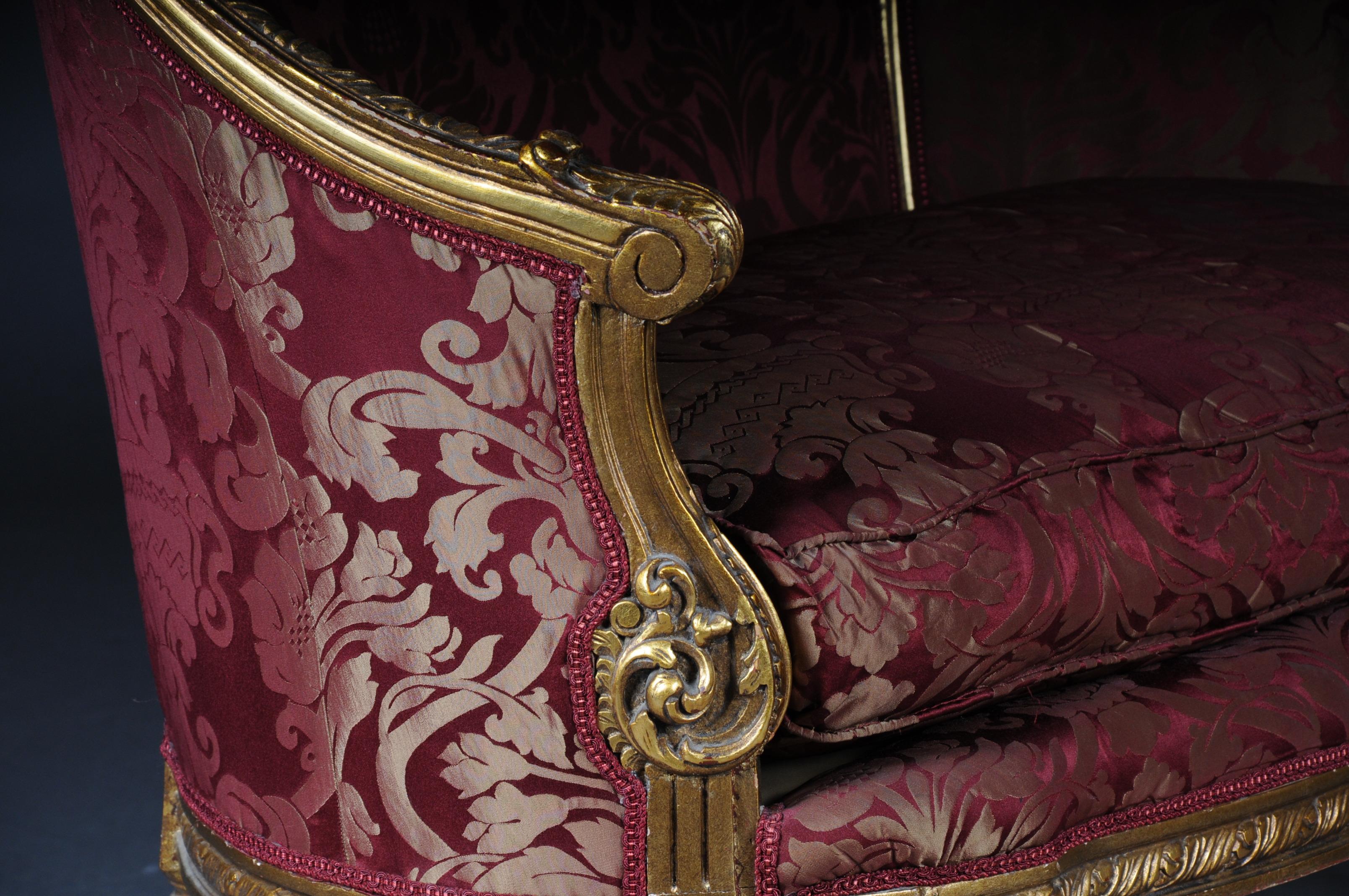 French Noble Sofa / Canapes / Couch in Rococo / Louis XVI Style For Sale