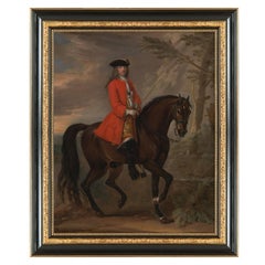 NobleMan on Horseback, after Oil Painting by Baroque Revival artist John Wootton