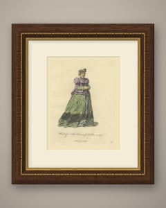 Noblewoman of Swabia in Purple Jacket and Green Skirt, Costume of 1581, 1757