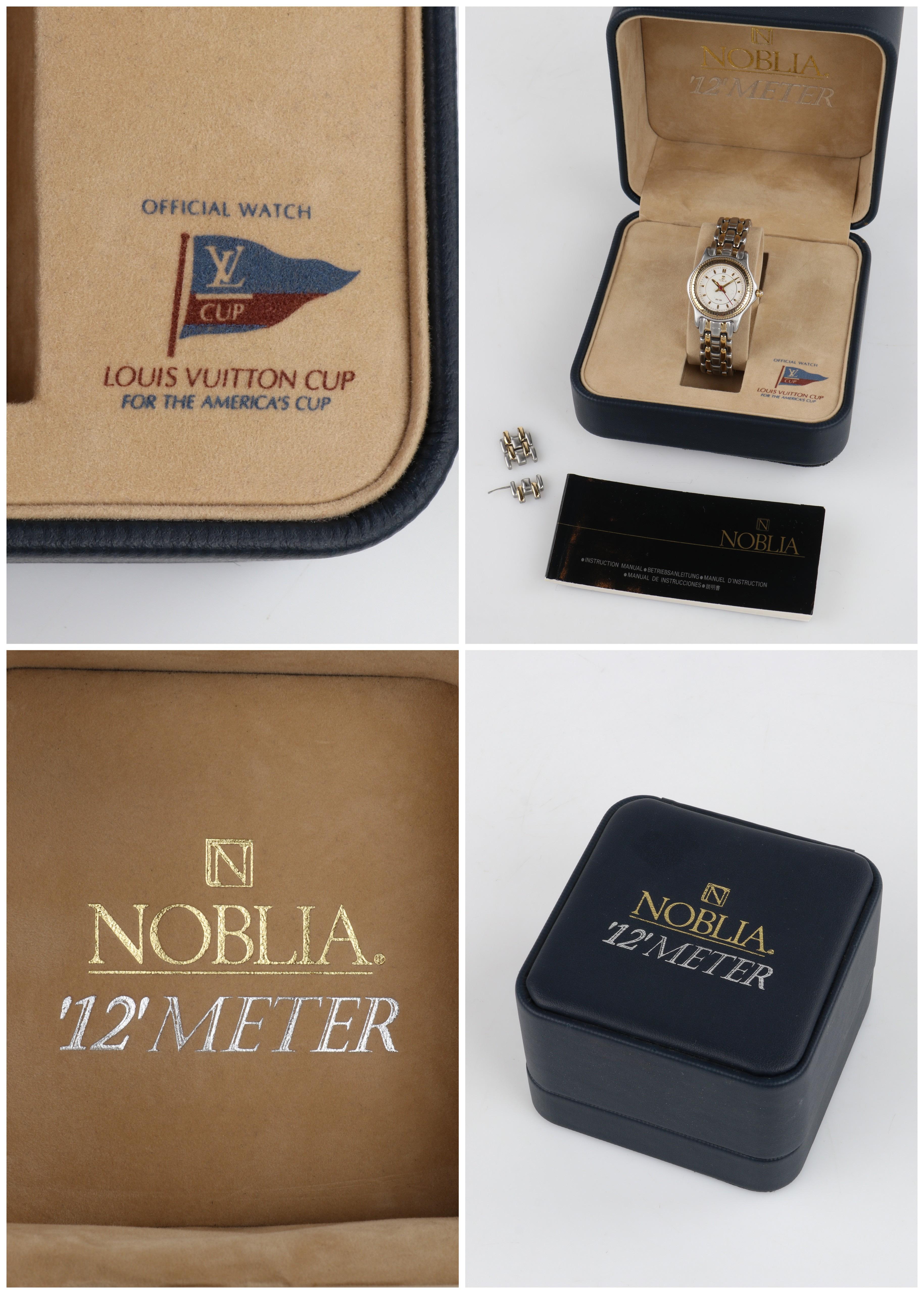 NOBLIA '12' METER Louis Vuitton Cup c.1995 Zweifarbige Edelstahl-Armbanduhr im Zustand „Gut“ im Angebot in Thiensville, WI