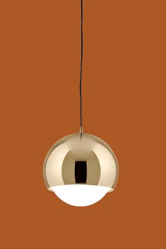 Nobody Sphere Shiny Gold Pendant Lamp by Euroluce Lampadari