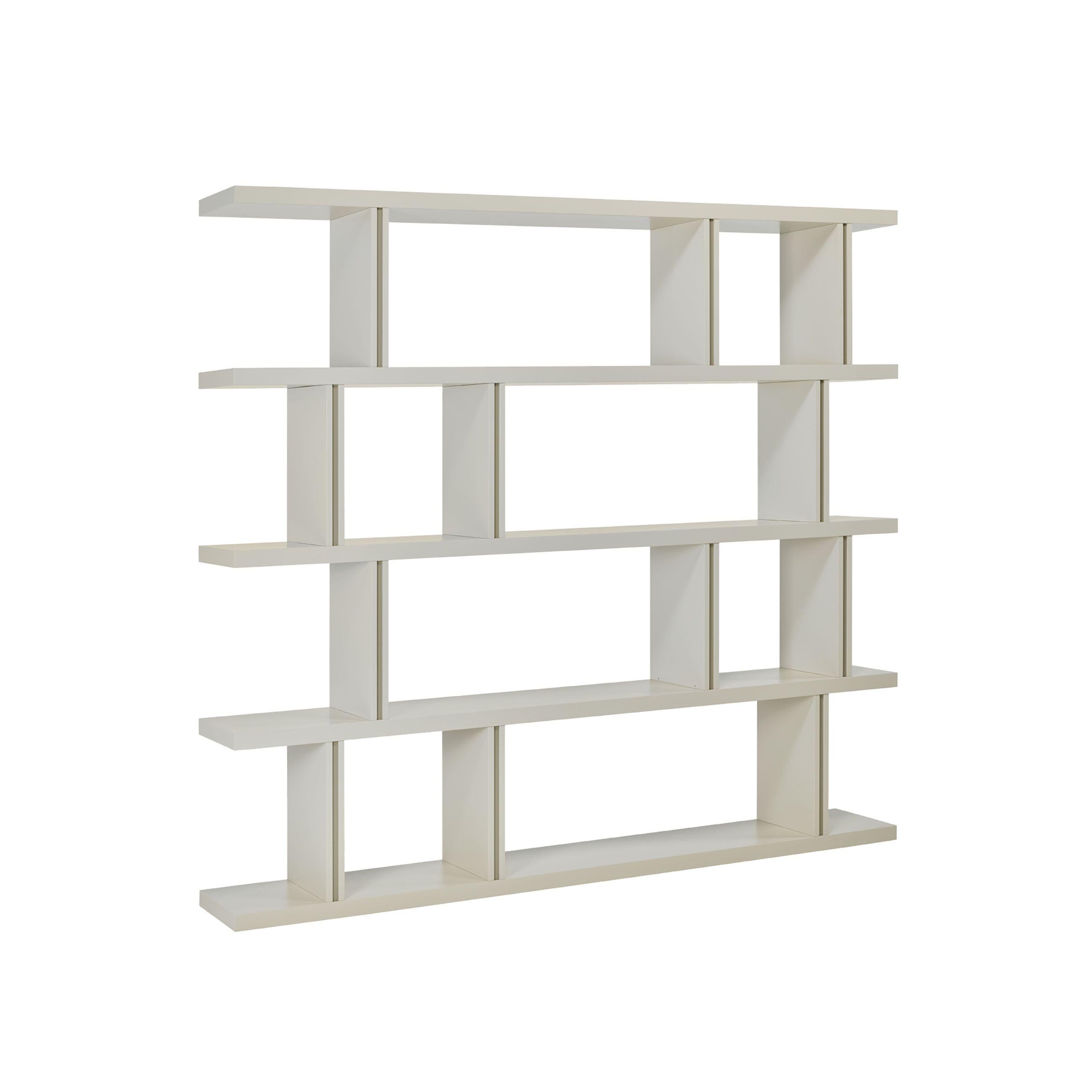 Fatto a mano NOBRE Libreria Contemporanea in Laccato Bianco, Librerie Moderne in vendita