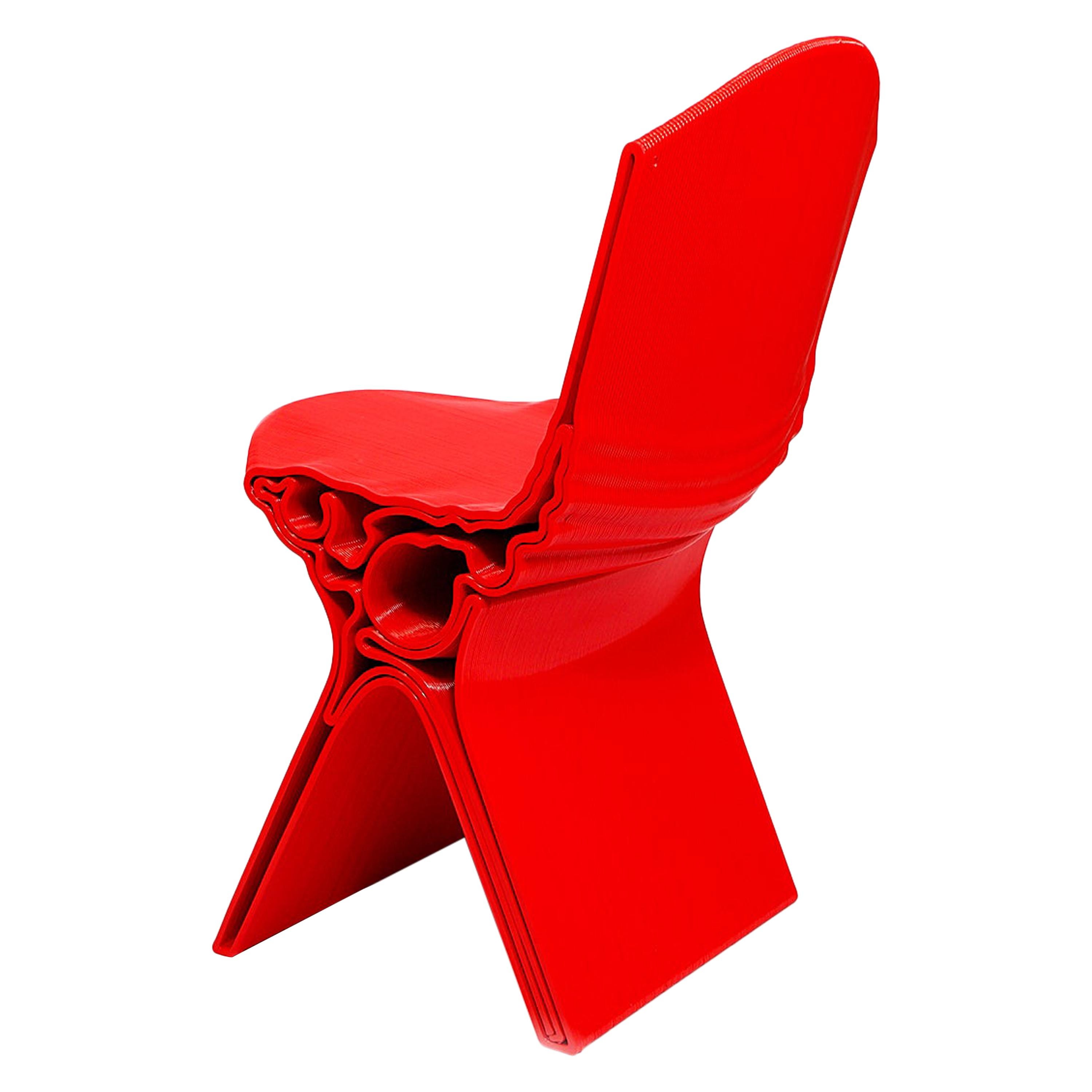 Modern Manuel Jiménez Nagami Dining Chair 3D Printed Recycled Plastic For Sale
