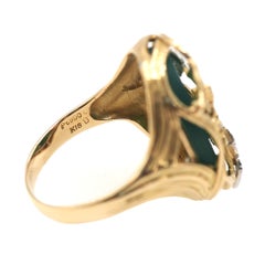 Nobuko Ishikawa K18 Platinum Onyx Diamond Castle Landscape Ring