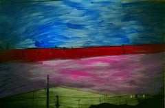 Untitled, Painted Photograph, Landscape by Nobuyoshi Araki