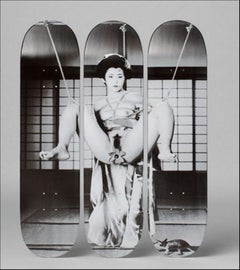 Trittico di skateboard Geisha (suite di tre skateboard serigrafati numerati 55/150)