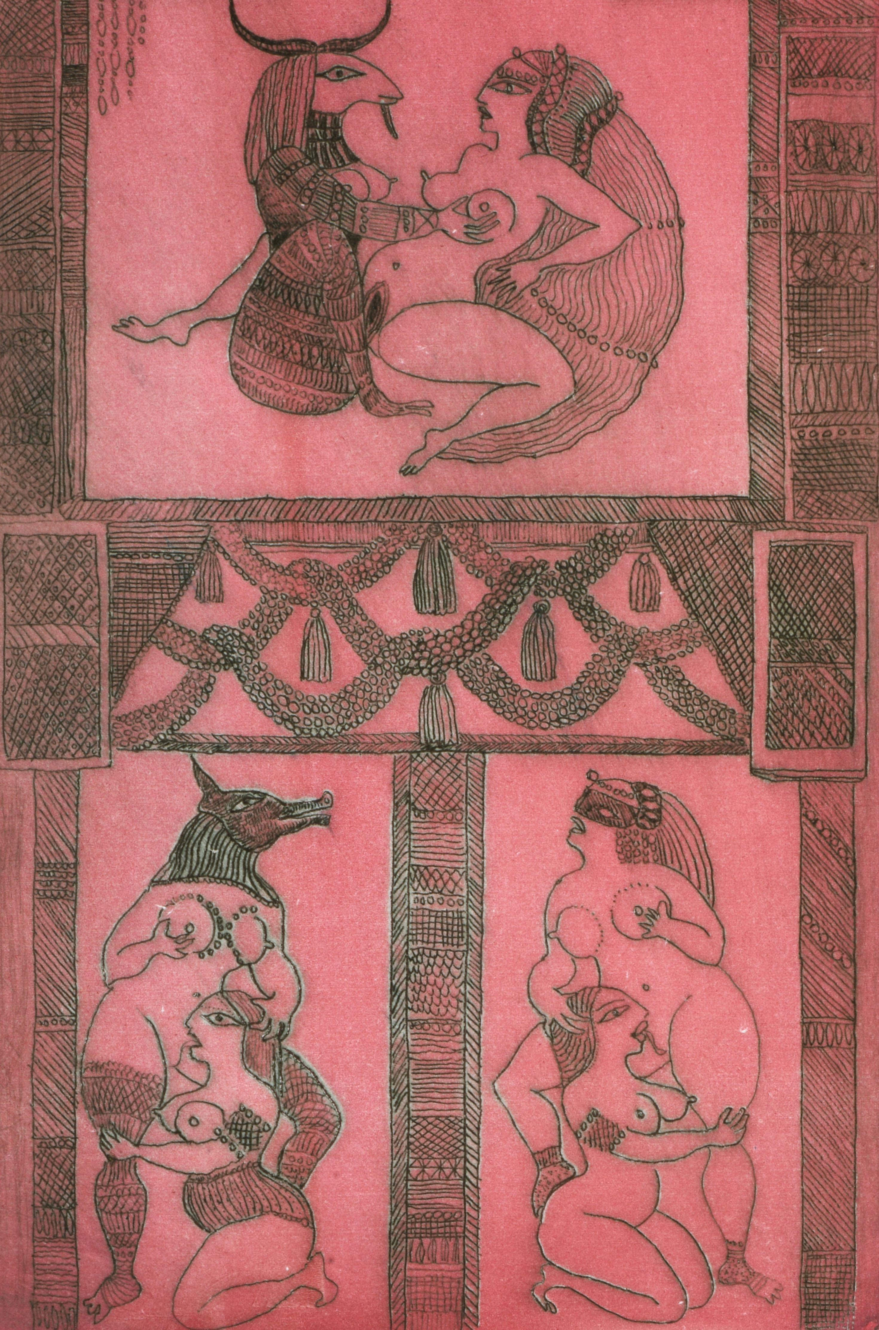 Women Loving Woomen (Pink), Animal Print, von Noche Crist