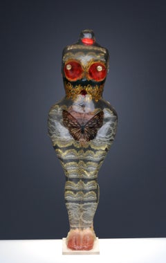Noche Crist Female Nude Sculpture Butterfly