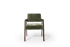 NOCINA/C Upholstered Dining Armchair and Green Velvet by Storagemilano