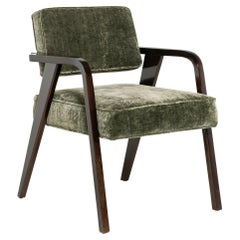 Fauteuil de salle à manger tapissé NOCINA/C et velours vert de Storagemilano