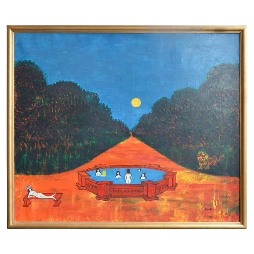 Nocturnal Swims by Nicola Ortis Poucette For Sale