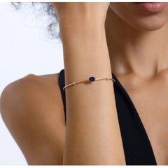 Nocturne-0.90ct Sapphire And Diamond Dainty Bangle