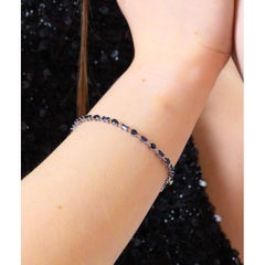 Bracelet tennis avec saphir 4,40 carats