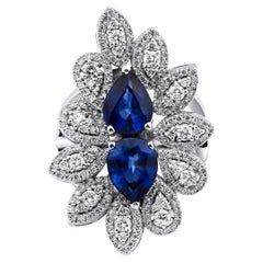 6.10ct Sapphire And Diamond Cocktail Ring