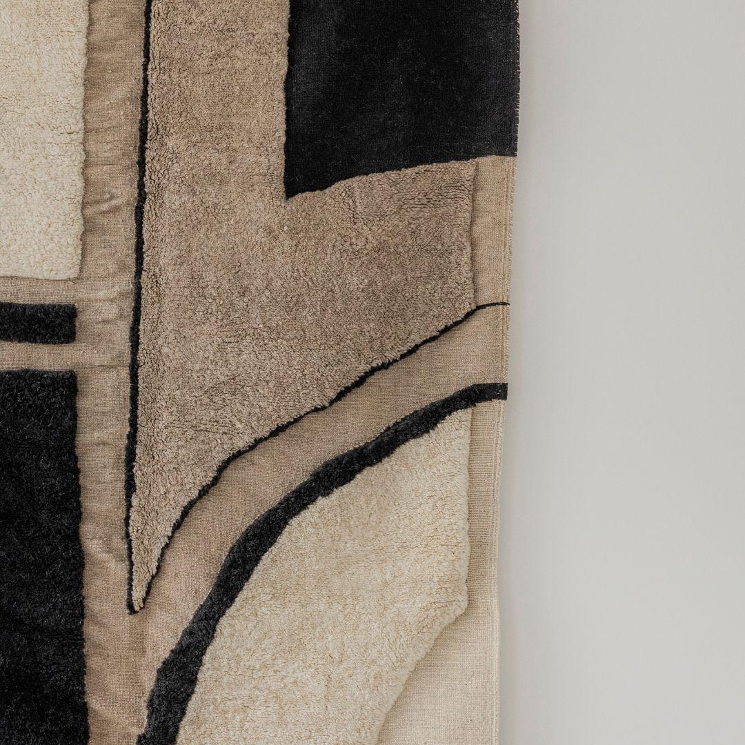 NOCTURNE Custom Berber Wool Rug Modern Handwoven Large Minimalist Contemporary In New Condition For Sale In Hammamet, MA