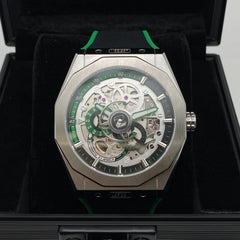 Reloj Automático Noda Aero Serie-1 43MM Acero Inoxidable Esqueleto Esfera Verde
