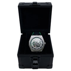 Montre automatique Noda Aero Series-1 43MM acier inoxydable cadran squelette vert