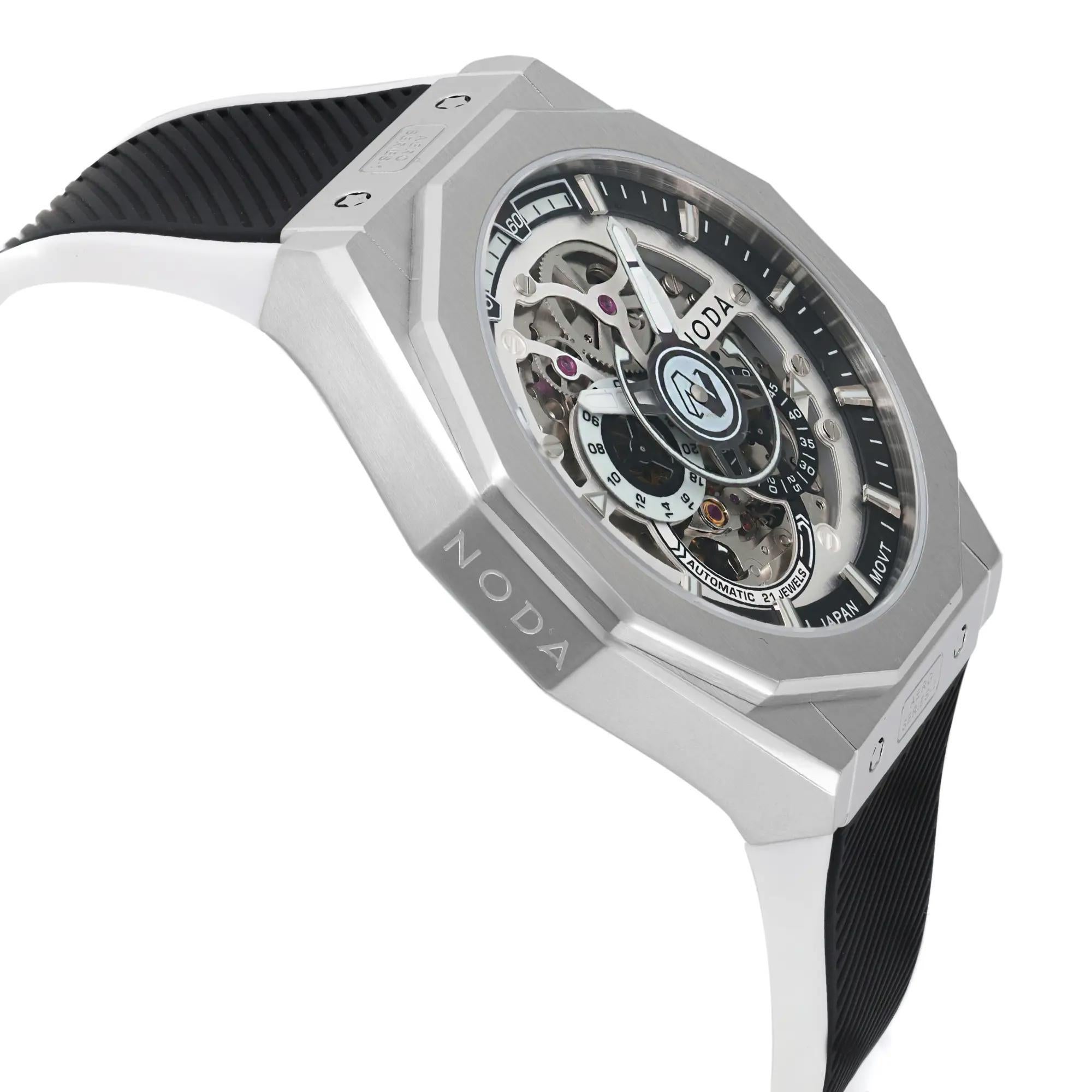 Men's Noda Aero Series-1 43MM Stainless Steel White Skeleton Dial Automatic Watch For Sale