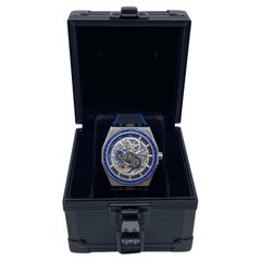 Noda Aero Serie-1 43MM Acero CZ Azul Esqueleto Esfera Reloj Automático