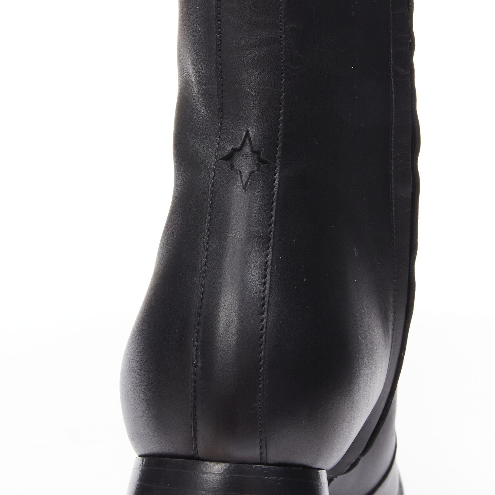 NODALETO black lace up square toe block heeled platform boots EU39 US9 For Sale 5