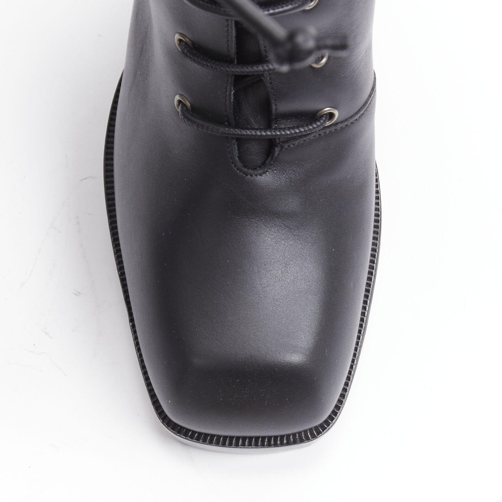NODALETO black lace up square toe block heeled platform boots EU39 US9 For Sale 2
