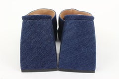 Nodaleto Size 36 Dark Jean Navy Denim Bulla Geller Platform Mules  44n321s