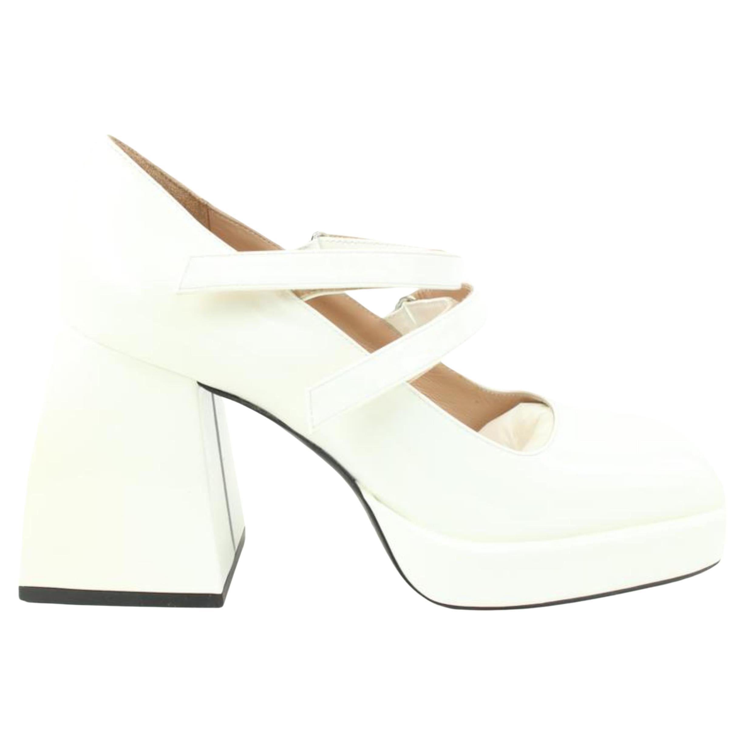 Nodaleto Taille 37 Cuir verni céramique Bulla Babies Plateforme 50n322s