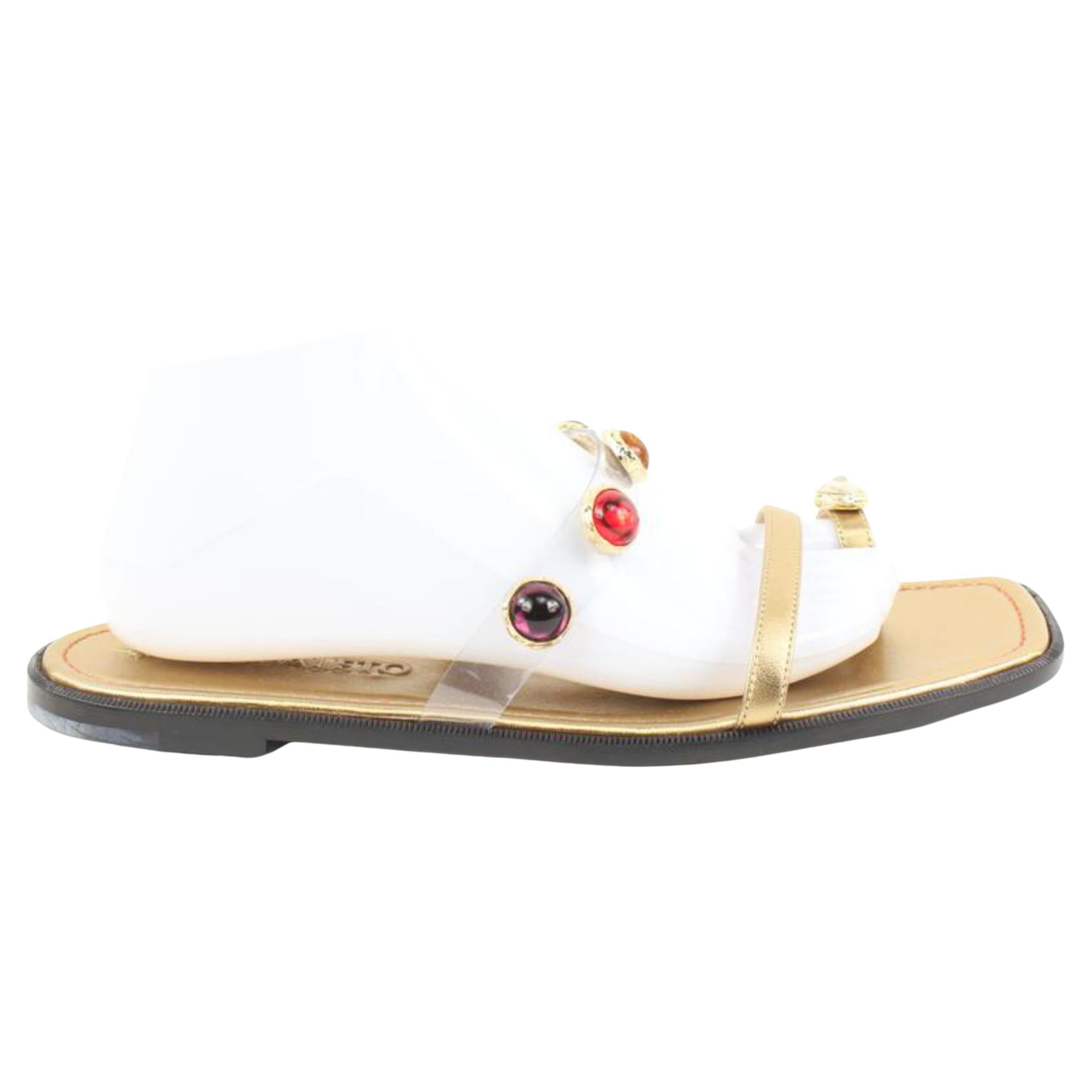 Nodaleto Size 39 Bulla Salem Flat Jeweled Sandals 35n37s For Sale