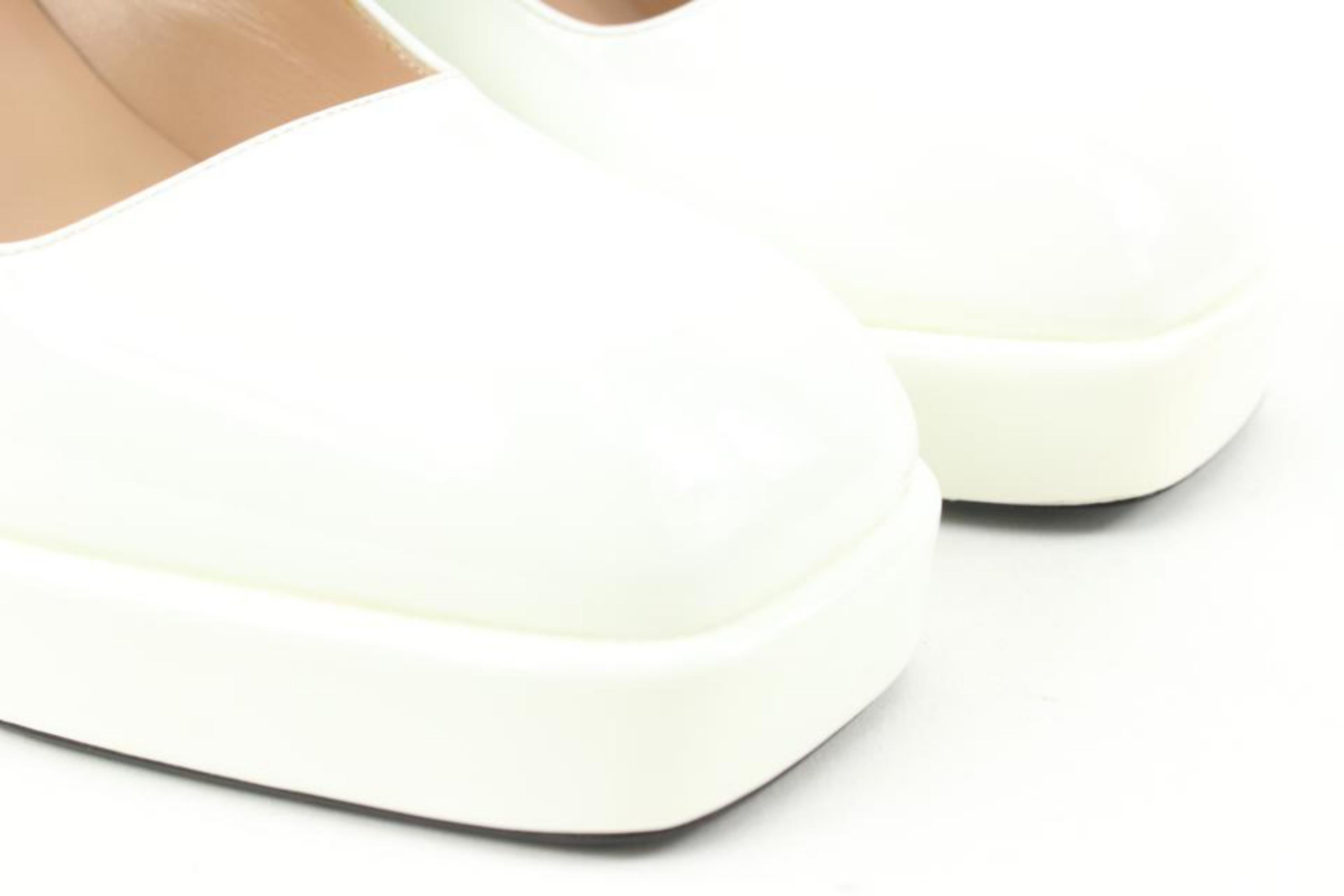 Nodaleto Size 40 Ceramic Patent Leather Bulla Babies Platforms 47n321s For Sale 2