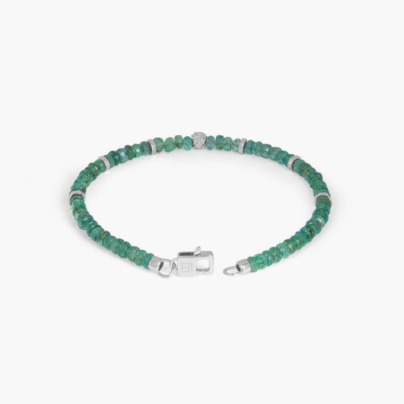 Bracciale Nodo con smeraldo e argento, misura L In condizioni Nuovo in vendita a Fulham business exchange, London