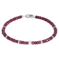 Nodo-Armband mit Rubin und Sterling Silber, Größe Medium