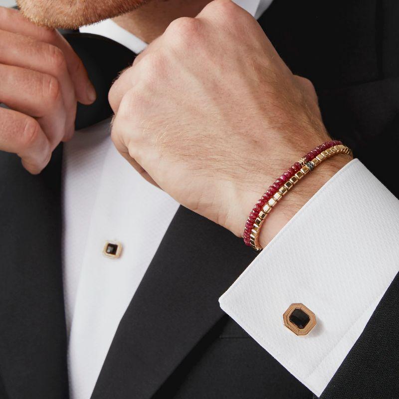 Bracelet Nodo en argent sterling et rubis, taille XS Pour hommes en vente